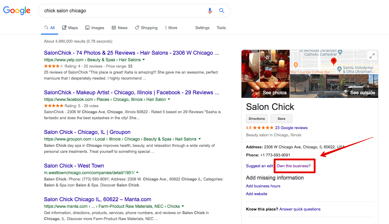claiming google my business listing