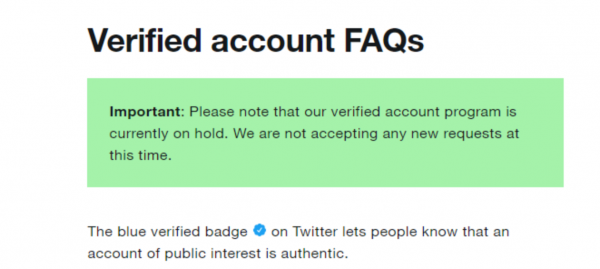 Twitter account verification